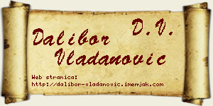 Dalibor Vladanović vizit kartica